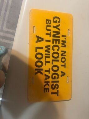 Yellow Humorous Wall Plaque - Bold Black Text